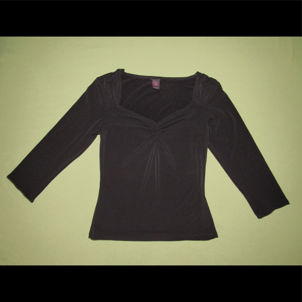 Long Sleeve Black Blouse